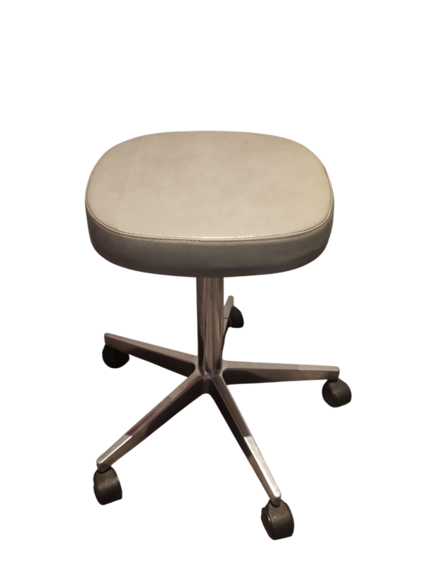 Tabouret cuir gris