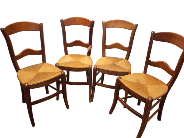 4 chaises paillées