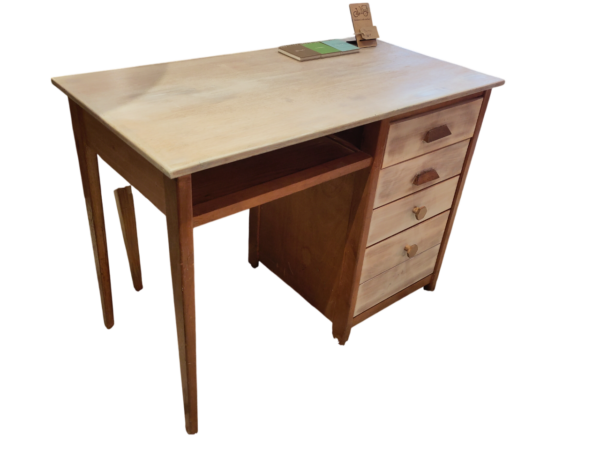 Bureau bois et 4 tiroirs