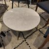 Table basse GISELLE métal doré marbre blanc – Image 3