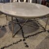 Table basse GISELLE métal doré marbre blanc – Image 2
