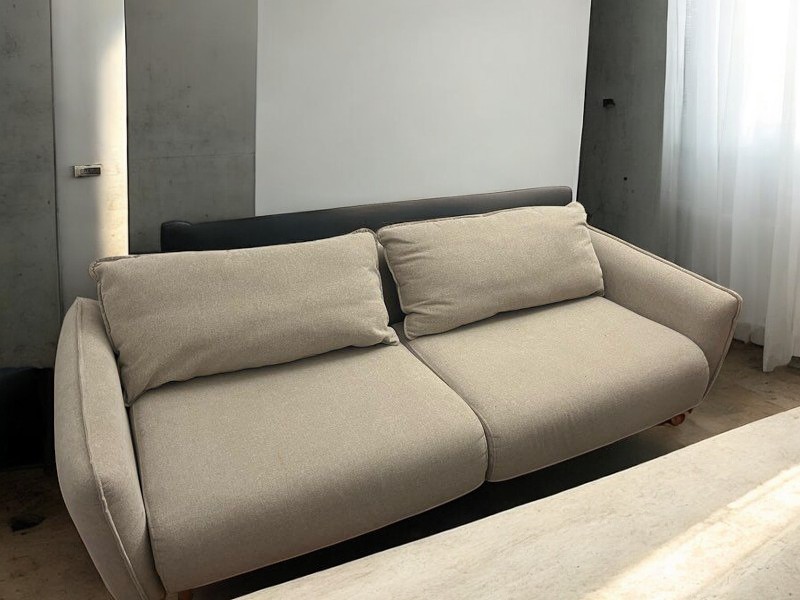 Canapé Carlota 3 places beige 213 cm – Image 2