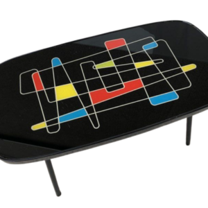Magnifique Table basse 1970 colorée vintage géométrique Formica
