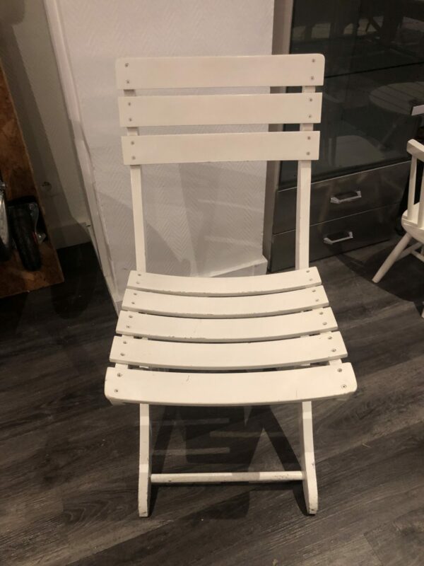 4 chaises en bois blanc Triconfort – Image 4