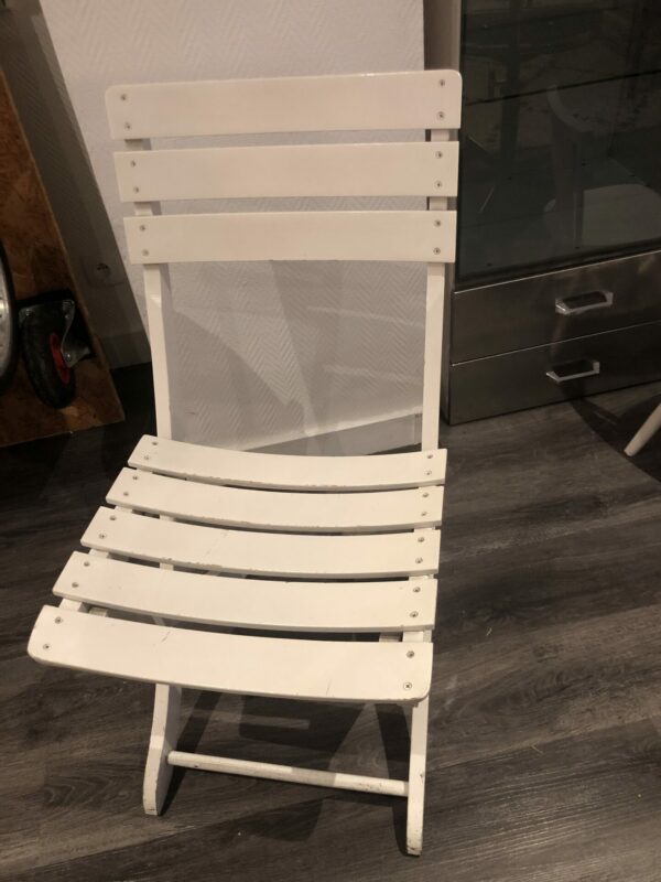 4 chaises en bois blanc Triconfort – Image 2