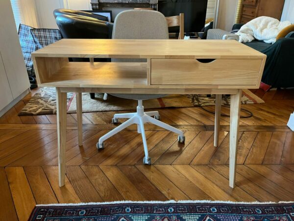 Bureau / console moderne et élégant en bois clair – Image 3