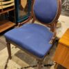 Fauteuil style Louis XV bleu – Image 2