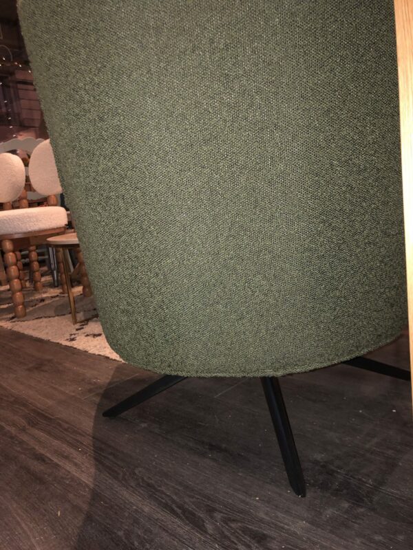Fauteuil tissu vert, pivotant GOLDEN GUN – Image 4