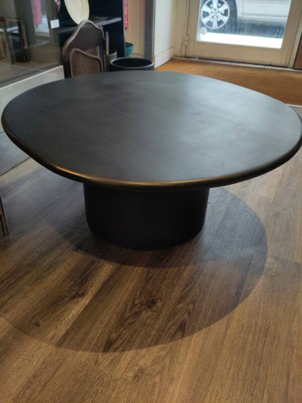 Table basse noire OREUS manguier massif – Image 3