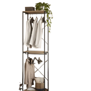Lot de deux étagères de dressing Couleur Chêne/Noir