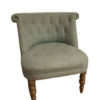 Fauteuil tissu gris vert