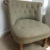 Fauteuil tissu gris vert – Image 3