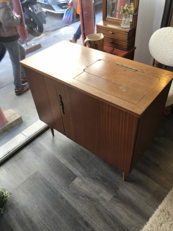 Meuble de métier vintage 60’s. Ex meuble pour machine à coudre – Image 6