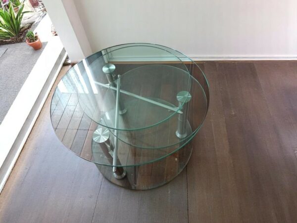 Belle table basse en verre et en metal – Image 2