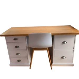 Grand bureau Ikea 150×65 2 caissons plateau bois