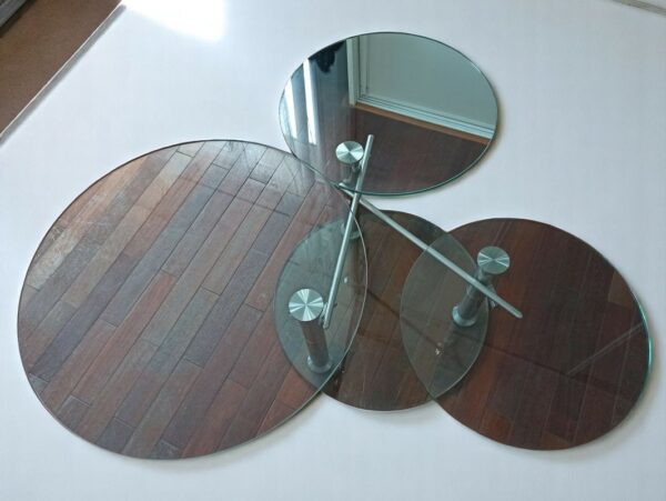 Belle table basse en verre et en metal – Image 4