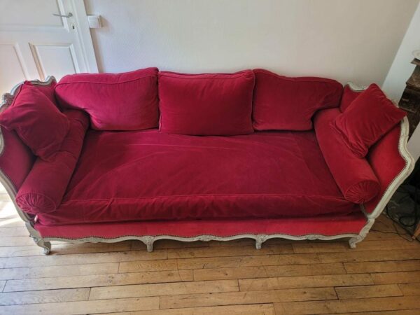Canapé en velours rouge – Image 5