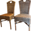 Paire de chaises en rotin