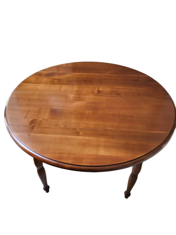Table de salle à manger en merisier rabats pliants