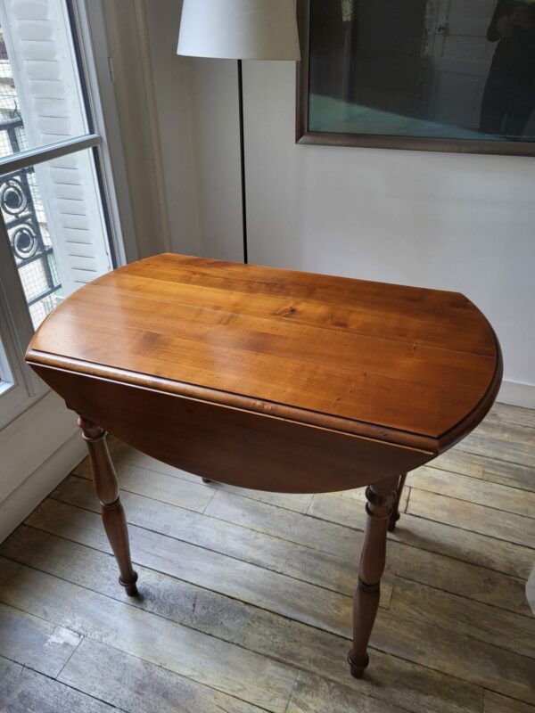 Table de salle à manger en merisier rabats pliants – Image 4