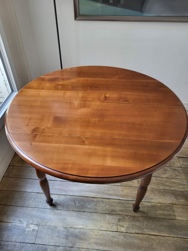 Table de salle à manger en merisier rabats pliants – Image 3