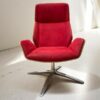 Fauteuil contemporain Kruze Lounge - plaqué chêne - piétement aluminium – Image 4