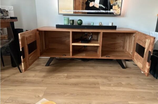 Meuble TV Uxia en bois d'acacia – Image 3