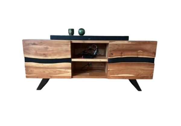 Meuble TV Uxia en bois d'acacia