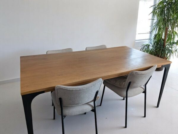 [Urgent] Table en bois massif de manguier style industriel 180*90 – Image 2