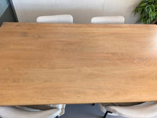 [Urgent] Table en bois massif de manguier style industriel 180*90 – Image 4