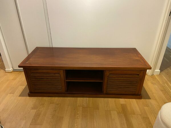 Meuble TV / Hifi en bois exotique – Image 4