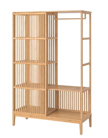 Armoire Penderie IKEA Nordiska ouverte bambou