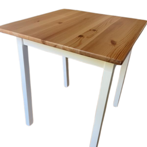 Table IKEA teinté brun clair/teinté blanc, 65×65 cm