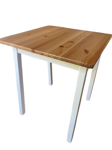 Table IKEA teinté brun clair/teinté blanc, 65x65 cm