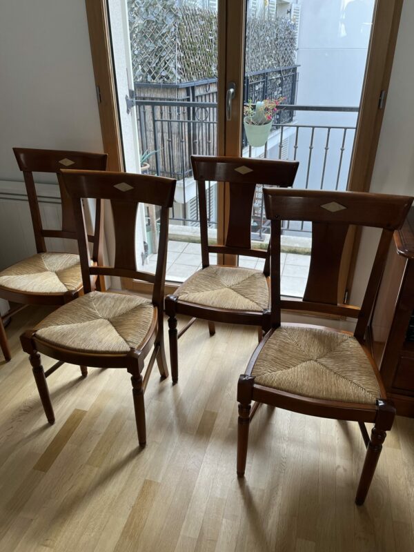 4 Chaises en merisier – Image 4