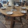 Table de salle à manger en teck massif recyclé – Image 2