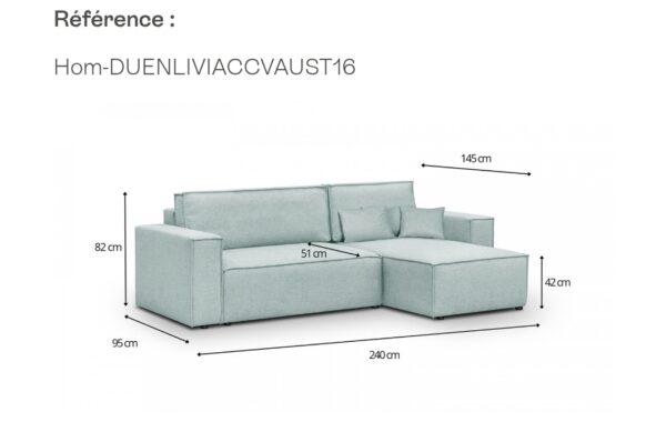 Canapé d'angle convertible HOMIFAB – Image 4