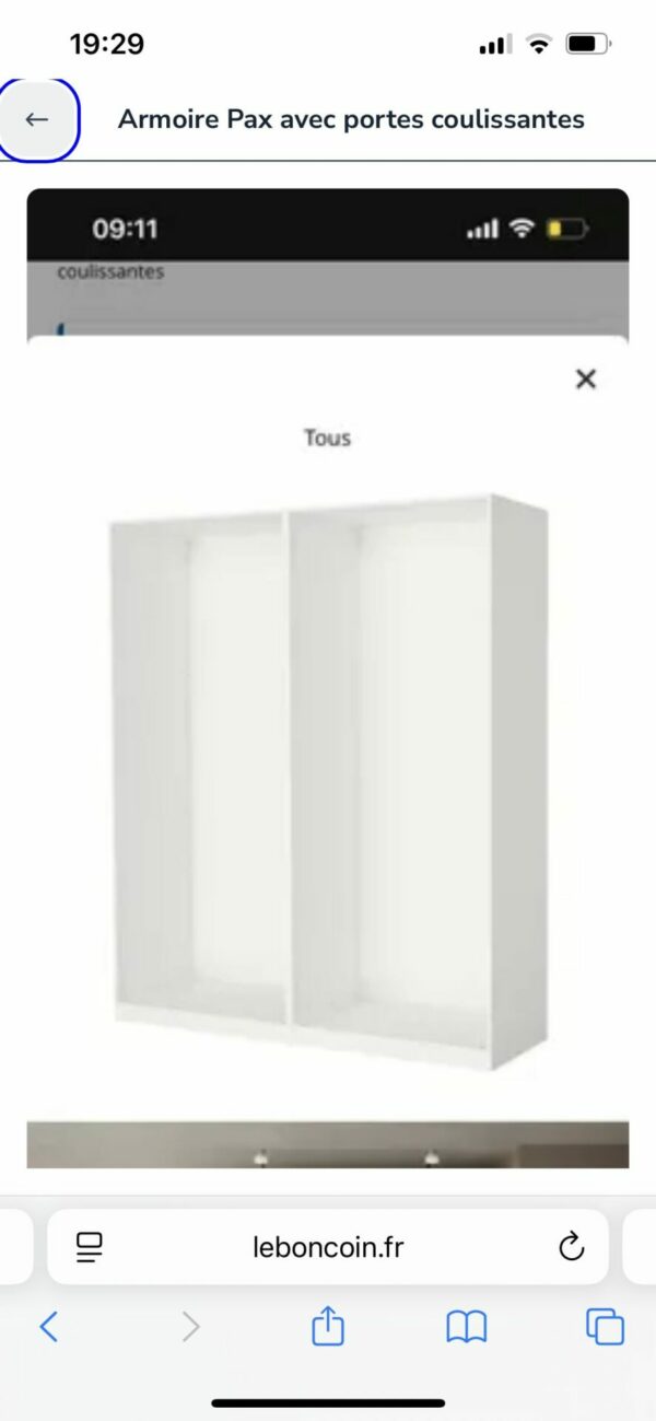 Armoire porte coulissante Pax Ikea – Image 2