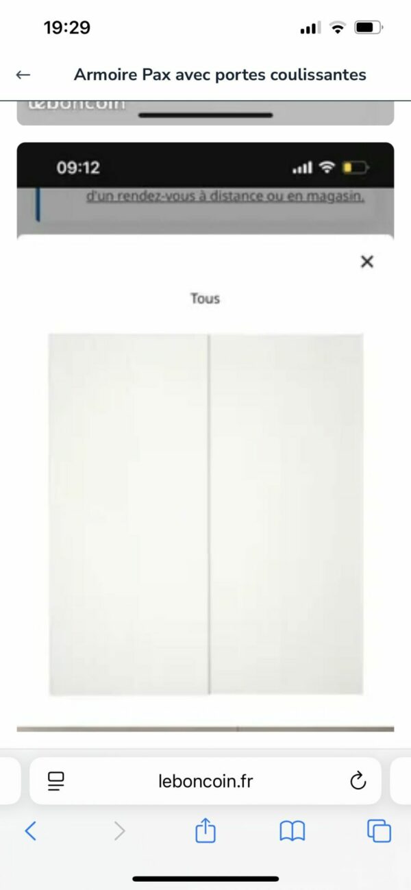 Armoire porte coulissante Pax Ikea – Image 3