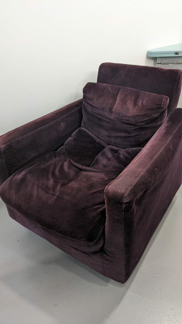 Fauteuil de lecture cosy bordeaux – Image 3