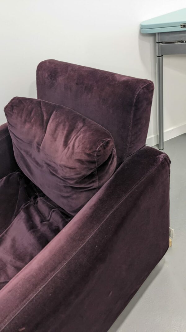 Fauteuil de lecture cosy bordeaux – Image 4
