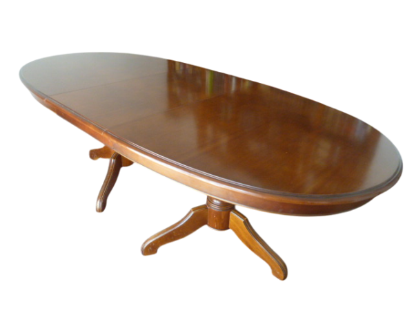 Table ovale extensible style Louis Philippe en merisier