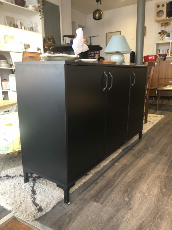Enfilade - buffet en bois peint en noir – Image 2