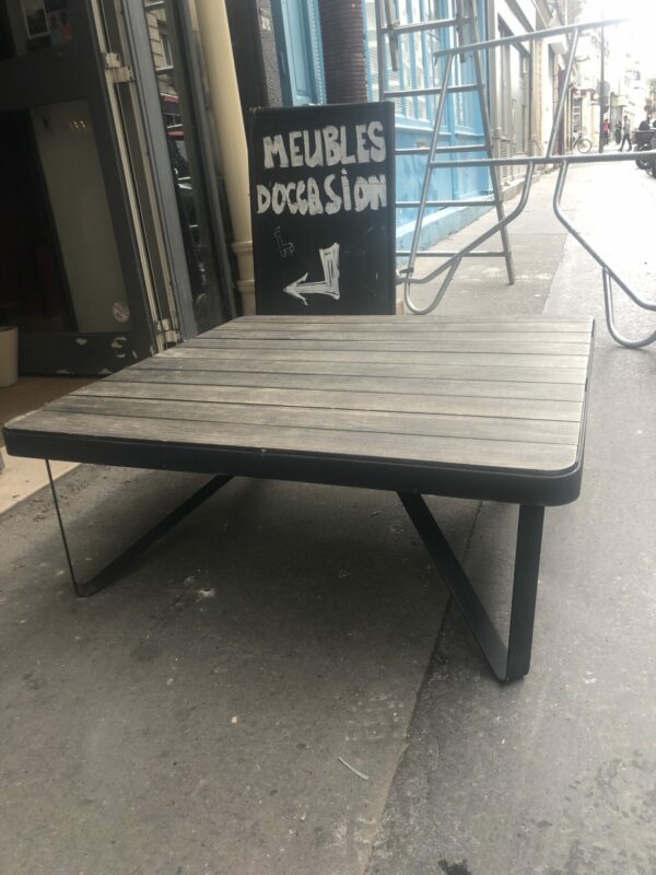 Table basse fer et bois – Image 3