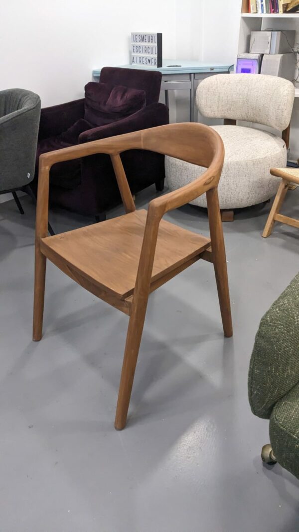 Chaise en teck style années 70 – Image 4