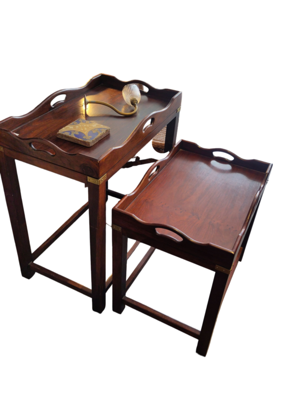 Paire de table basse en acajou