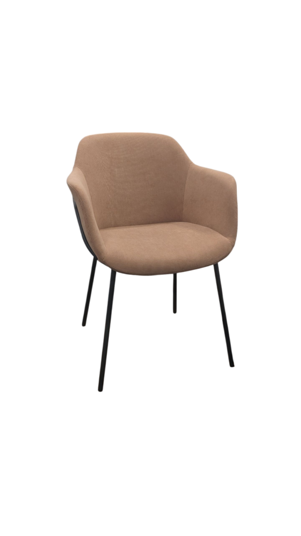 Chloé - Chaise en velours côtelé rose