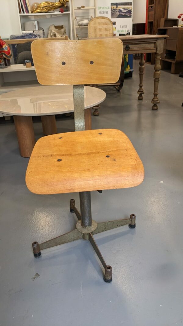 Chaise de bureau style industriel – Image 2