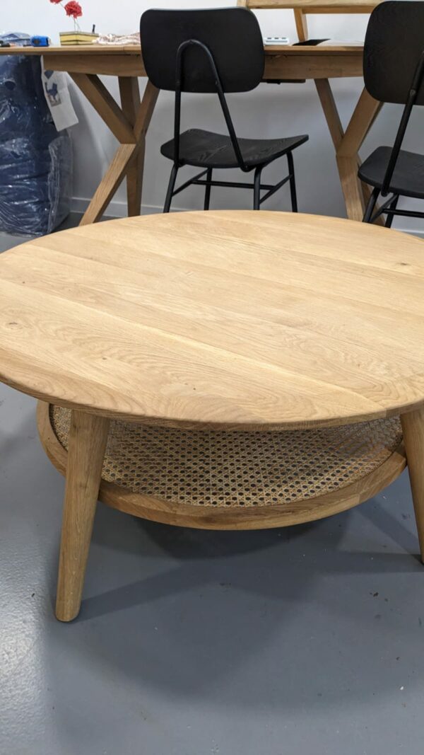 Table basse chêne et cannage ANNOT – Image 3