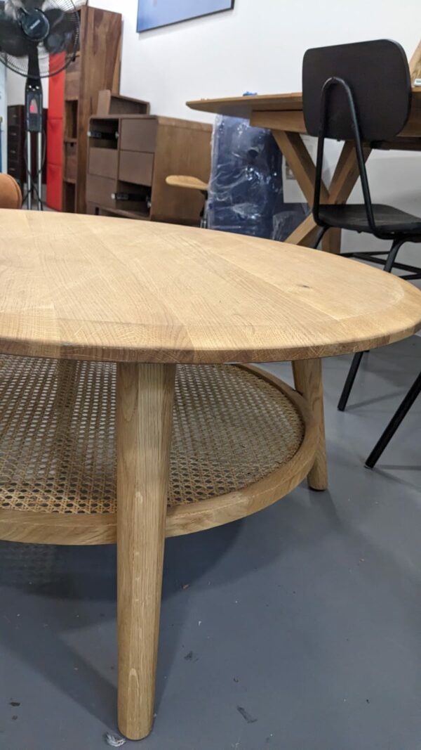Table basse chêne et cannage ANNOT – Image 4
